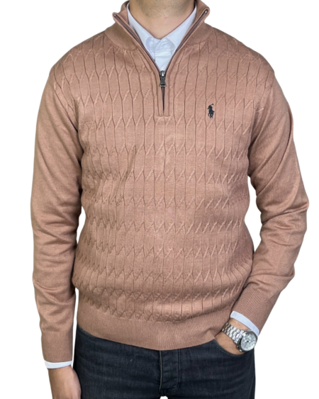 Pull Demi-zip Ralph Lauren - Beige Camel
