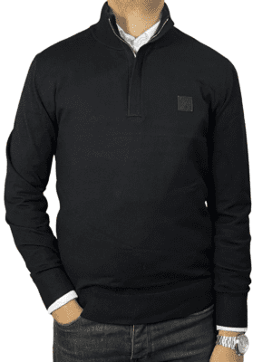 Pull BOSS Demi-Zip Noir