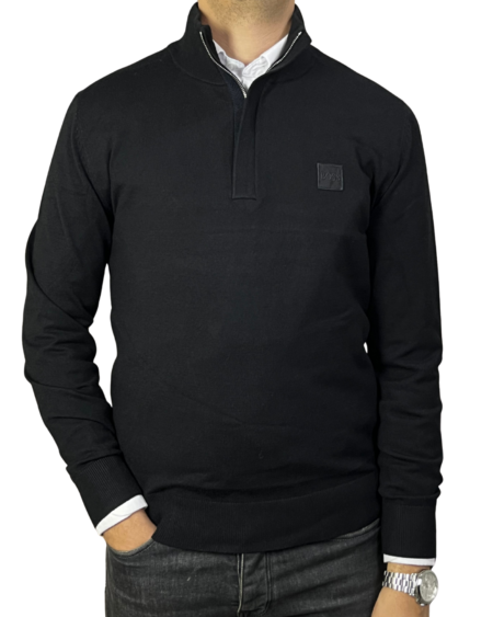 Pull BOSS Demi-Zip Noir