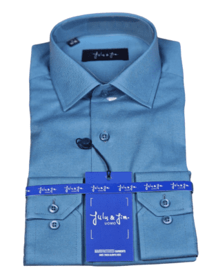 Chemise Fil à Fil – Bleu Turquoise