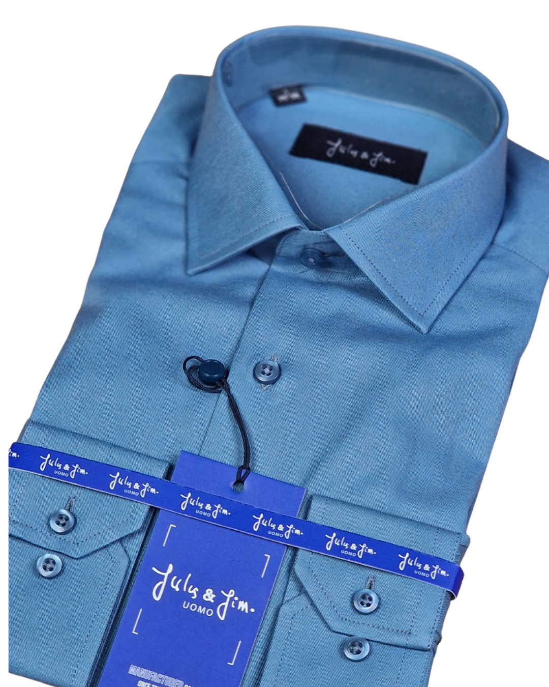 Chemise Fil à Fil – Bleu Turquoise – Image 2