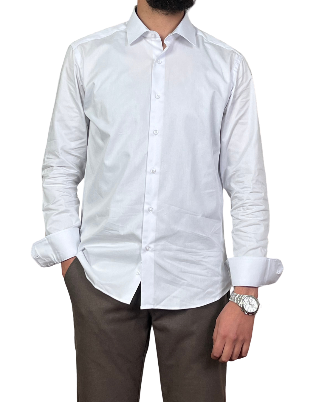 Chemise Fil à Fil – Blanc