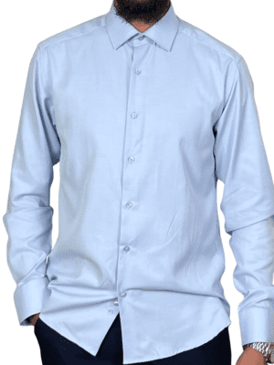 Chemise Fil à Fil – Bleu ciel