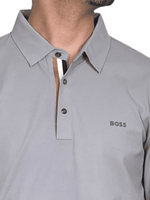 Polo Manches Longues BOSS – Gris Clair