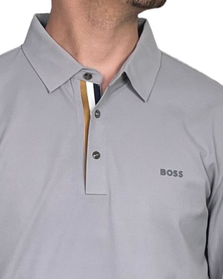 Polo Manches Longues BOSS – Gris Clair