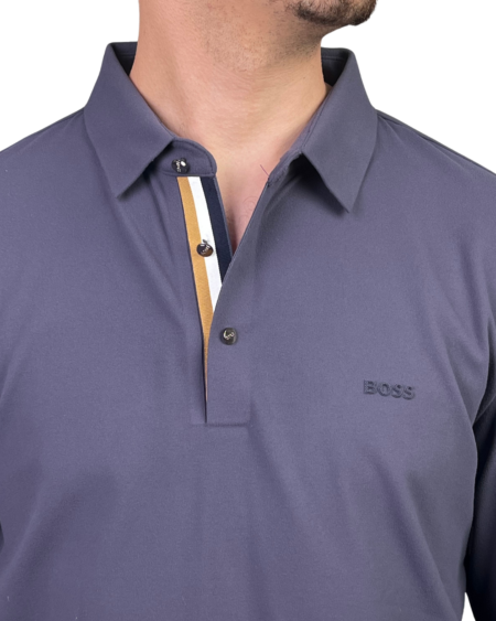 Polo Manches Longues BOSS – Gris Anthracite