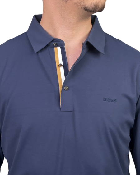 Polo Manches Longues BOSS – Bleu marine