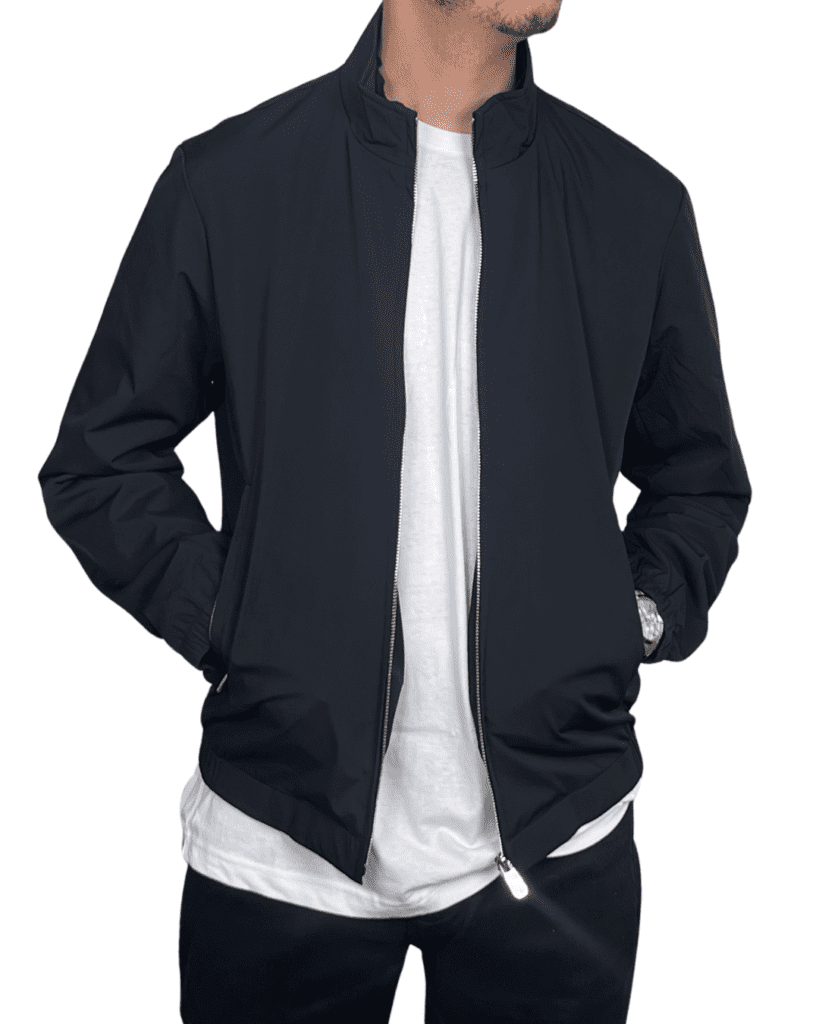 Veste Légère Tissu Italien — Collection Signature — Noir profond