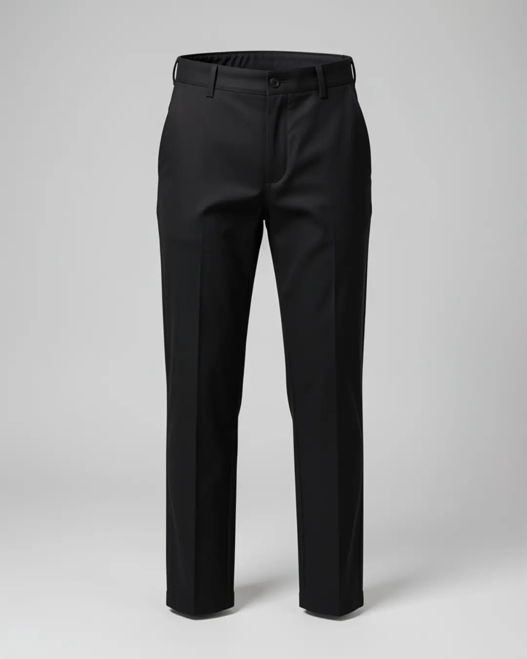 Pantalon Noir Homme en Flanelle - Coupe Ajustée | Barii9 – Image 2
