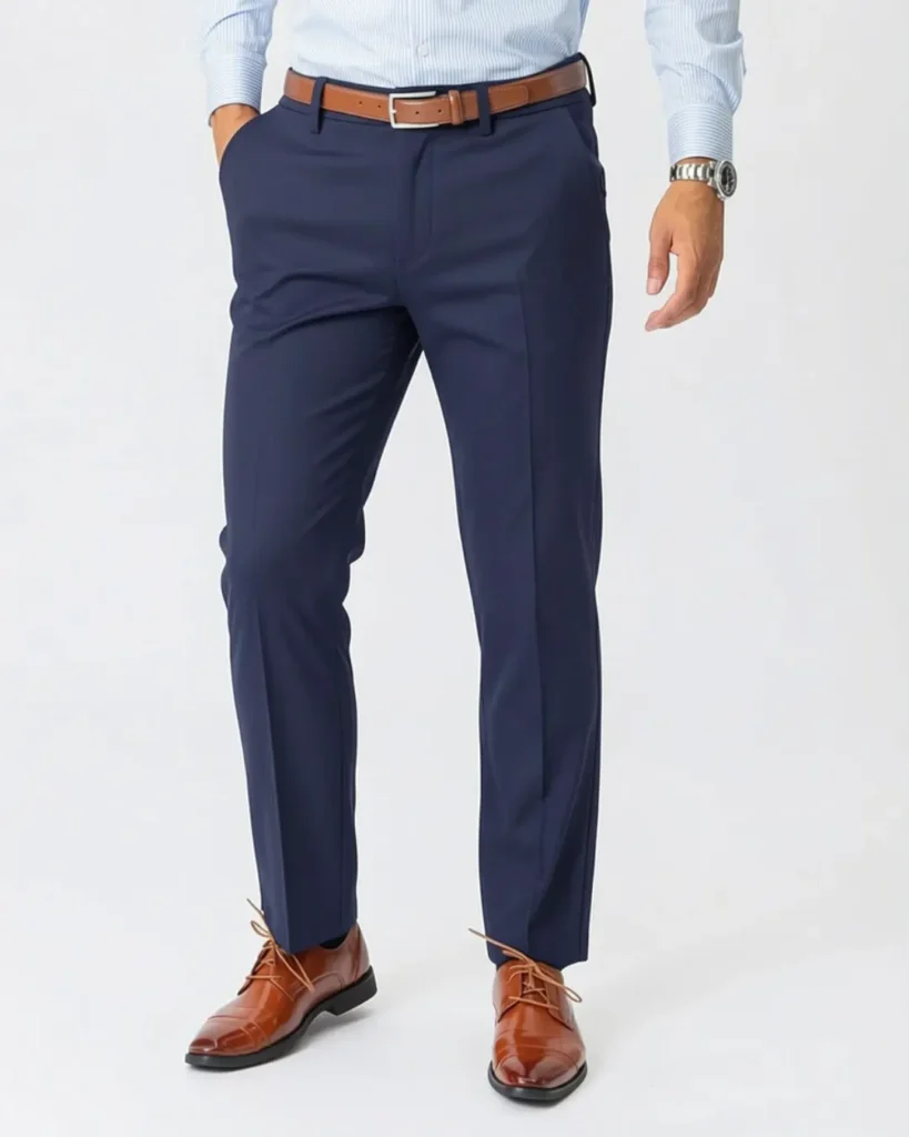 Pantalon bleu marine homme en flanelle - Barii9.