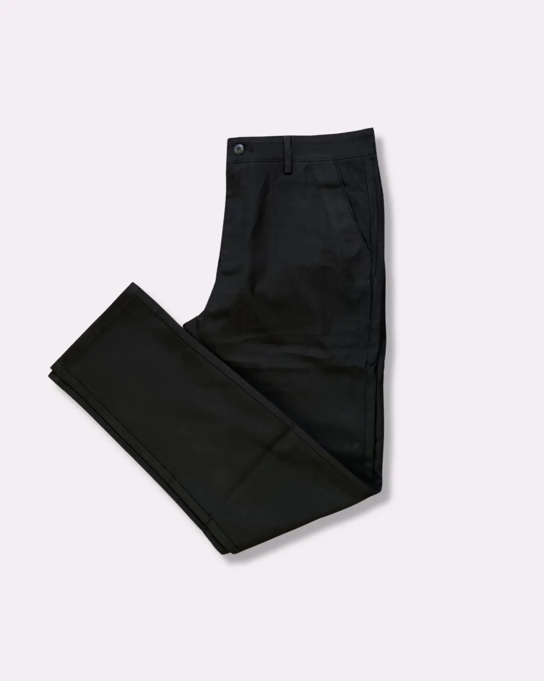 Pantalon Noir Homme en Flanelle - Coupe Ajustée | Barii9 – Image 5