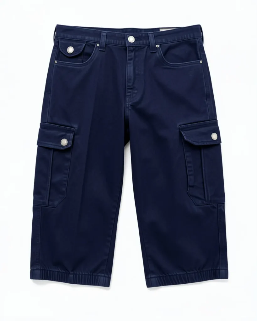Pantacourt cargo homme en toile,