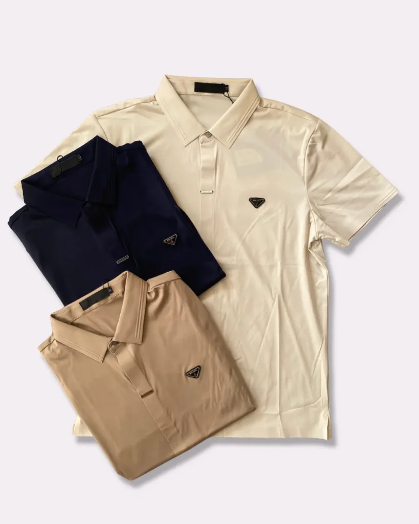 Polo Satiné Triangle Métal — Tissu Technique Stretch